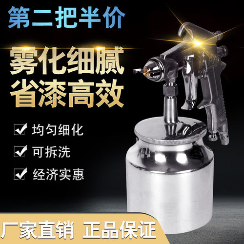 盛田气动喷漆枪汽车钣金家具乳胶漆喷漆枪喷涂工具下壶高雾化油漆
