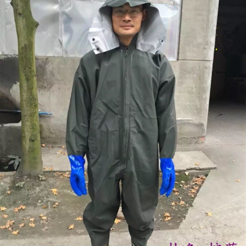 全身下水裤加厚雨裤防水衣裤鞋雨衣抓鱼连体下水服防护挖藕服防蜂