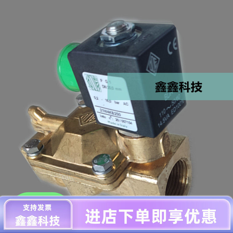 ODE电磁阀21W4KB250两位两通电磁阀G1/DN25/BDA线圈110V原装进口