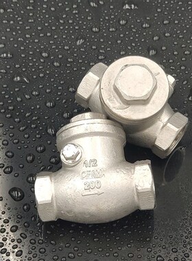 201/304/316不锈钢卧式止回/H14丝扣口逆止阀/内螺纹内丝/DN15 20