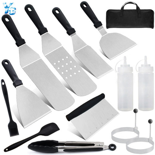 户外烧烤工具不锈钢烧烤铲套装烤肉叉铁板烧组合新品BBQ烤具6件套