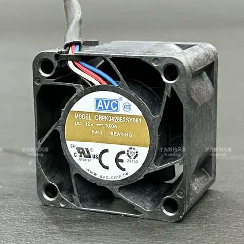 原装AVC 4028 4cm风扇 12V 3A暴力改装散热风扇 小型万转暴力风机