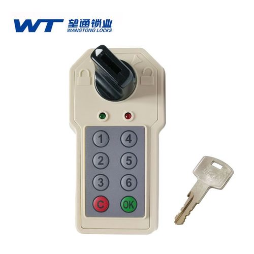 WT9501S储物柜密码锁带指示红绿 电子机械按键智能锁铁文件柜门锁