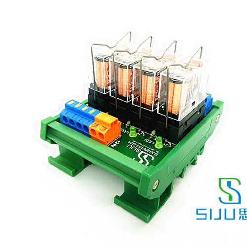 SIJU 4路快插继电器模组OMRON 1组转换触点G2R-2 PLC放大转接板