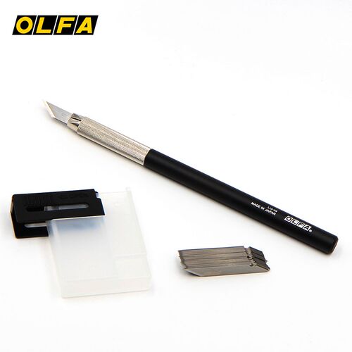 日本OLFA全金属笔刀30度大黑雕刻刀 LTD-09美工刀手机贴膜 刀片KB