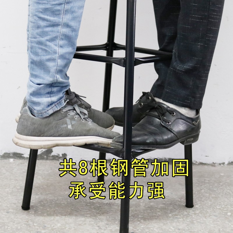 工厂防静电圆凳无尘室圆凳车间工作凳加固四脚凳子流水线凳子黑色