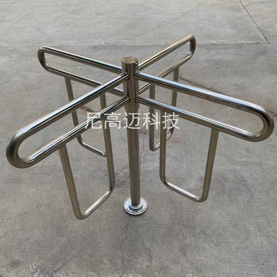 尼高迈简易十字转闸门 公园单向出入口 不锈钢金属旋转门机械闸口