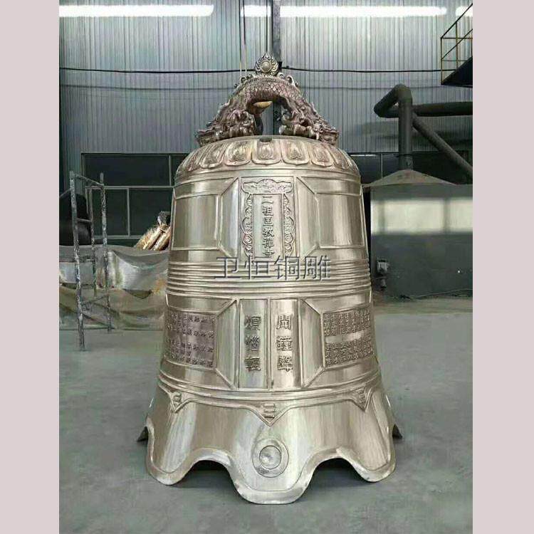 定制大型大型铸铜钟喇叭口铜钟警钟常鸣寺庙祠堂学校摆件