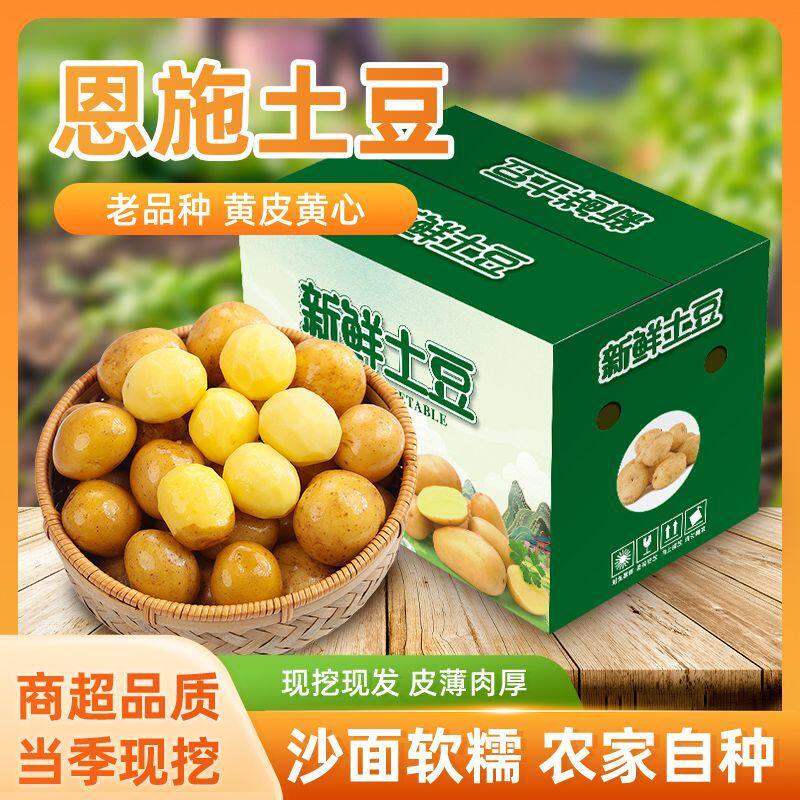【硒都特产】恩施富硒小土豆新鲜迷你高山洋芋马铃薯黄心新鲜农家