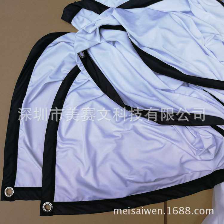 100/120/136/150英寸涤纶&氨纶白色软投影仪电影幕布正背投加厚版