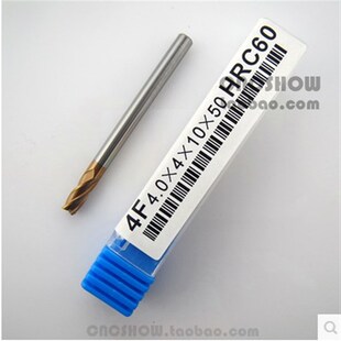 硬质合金立铣刀  4F-4*4*10*50 HRC60 4F-4*4*15*75 HRC60
