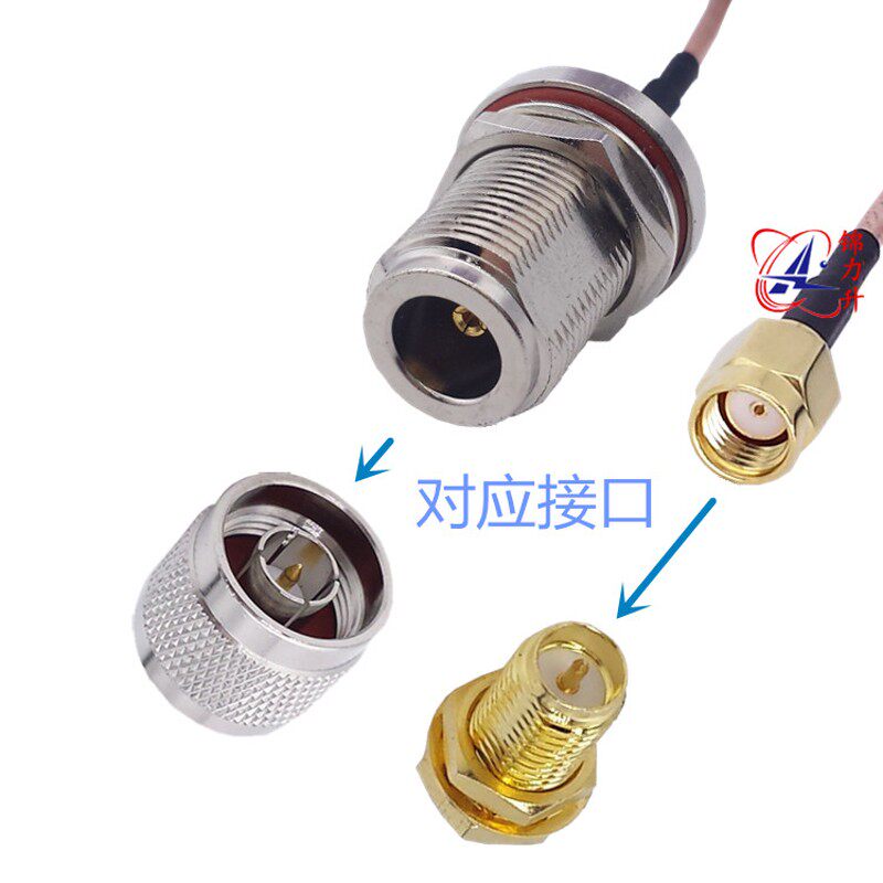 RF射频连接线N型母头转SMA公头内孔电缆同轴线天线无线AP放大器