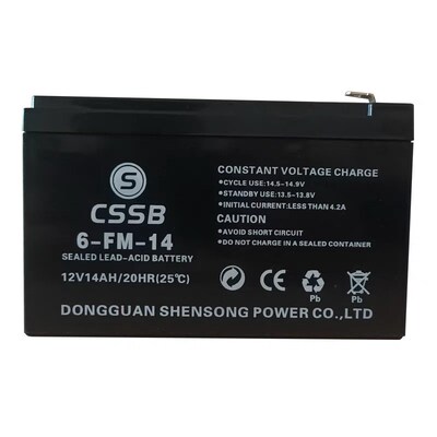 CSSB蓄电池6-FM-14 12V14AH/20HR广场舞音响备用电池消防主机电瓶