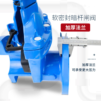 暗杆软密封闸阀弹性座法兰消防排污自来水总开关上海沪工Z45X-16Q