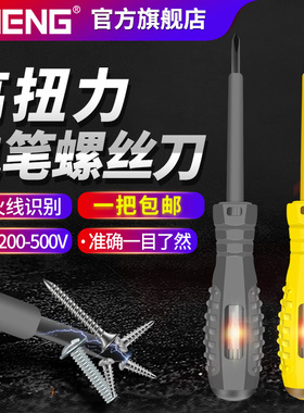 测电笔电工专用多功能一字十字螺丝刀工具线路检测试电笔验电笔
