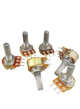WH148电位器 单联/双联可调 功放 柄长15mm B1K 5K 10K 50K 100K