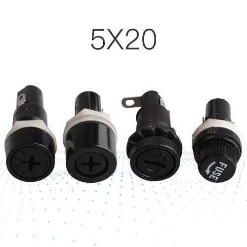十字一字 保险丝座 保险丝盒 5X20 座 圆罗 下罗 FUSE 5*20