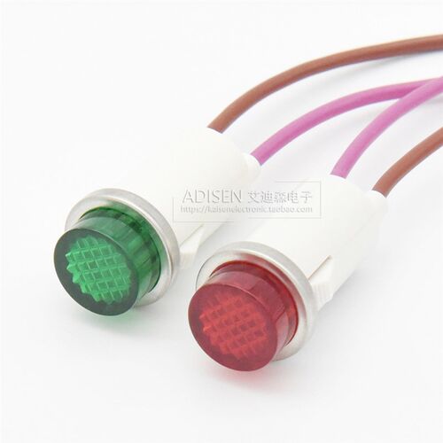 ADS-56H 安装孔12mm外销款高品质带线12V24V凸头CE控制信号指示灯