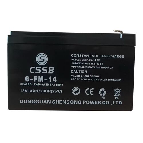 CSSB蓄电池6-FM-14 12V14AH/20HR广场舞音响备用电池消防主机电瓶