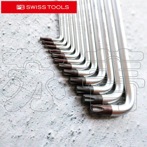 瑞士原装进口PB SWISS TOOLS星形梅花L型扳手PB 410 系列