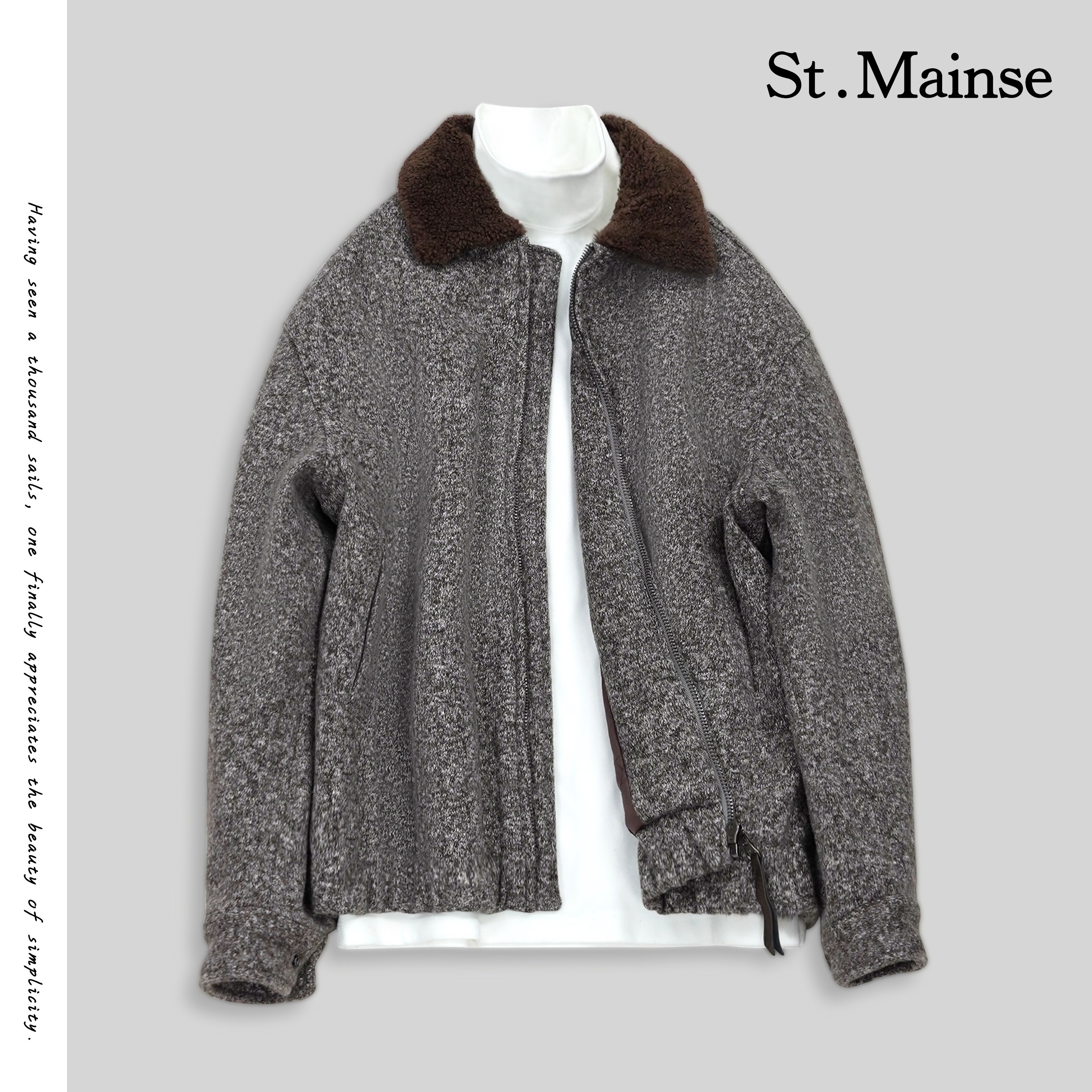 ST.Mainse「暖冬绒感」美式新风格宽松毛呢棉服 气场强高级感男装