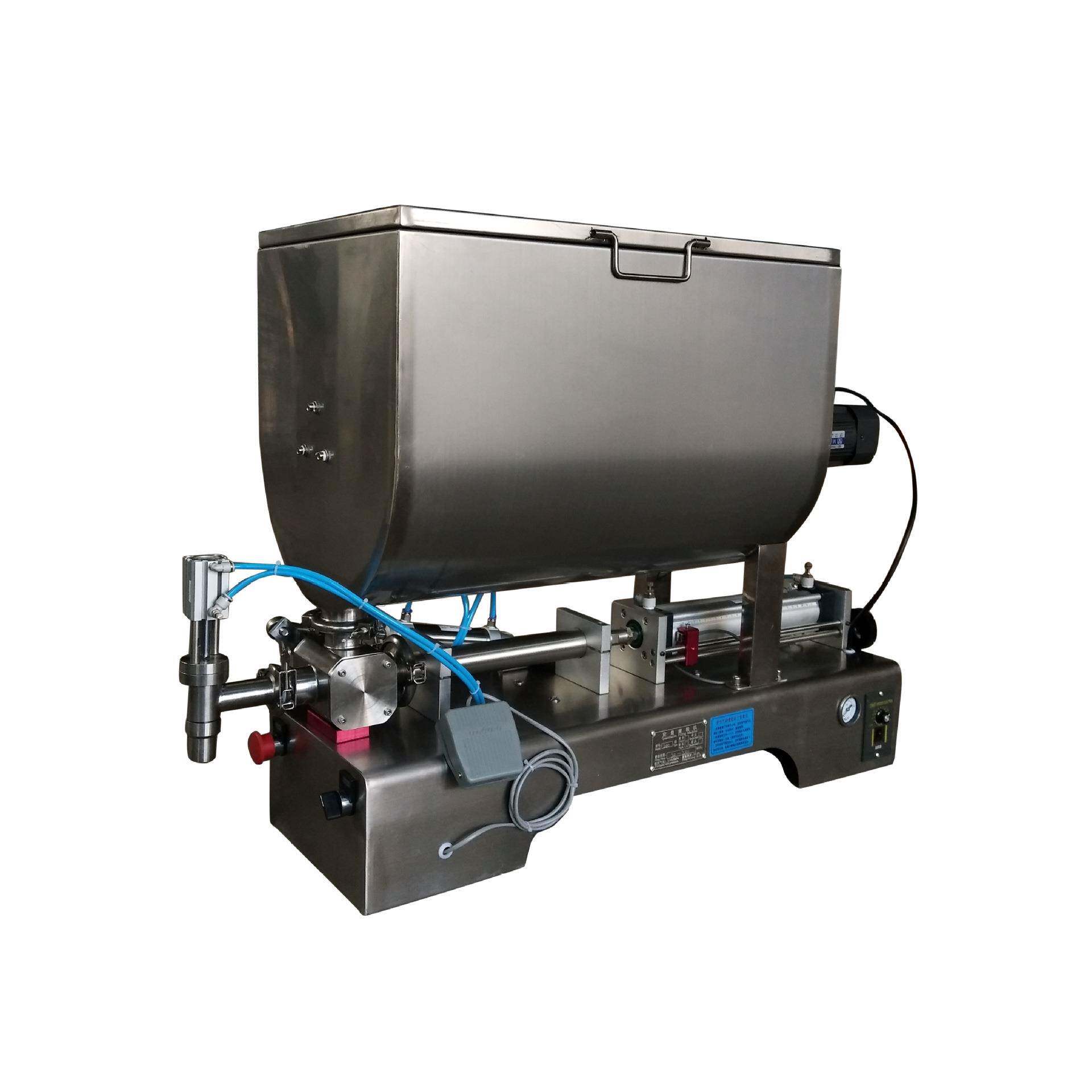 卧式单头膏体灌装机半自动番茄酱小型灌装机自动定量灌装机