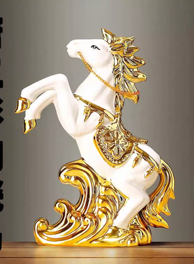 唐三彩陶瓷马创意客厅酒柜装饰品家居饰品办公室内电视柜玄关工艺