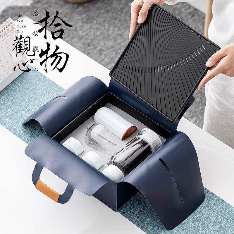 户外便携式旅行茶具套装茶壶茶杯喝茶泡茶功夫小套收纳包带茶叶罐