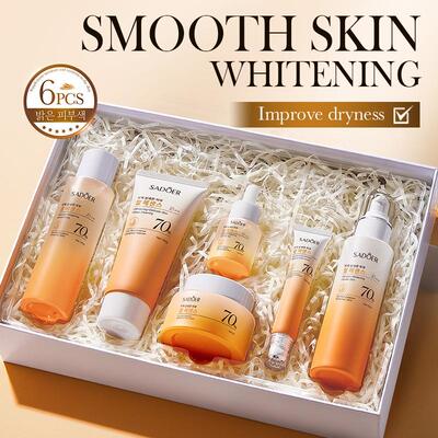 Rice Essence Whitening 6Pcs Skincare Set 70% 保湿护肤套盒