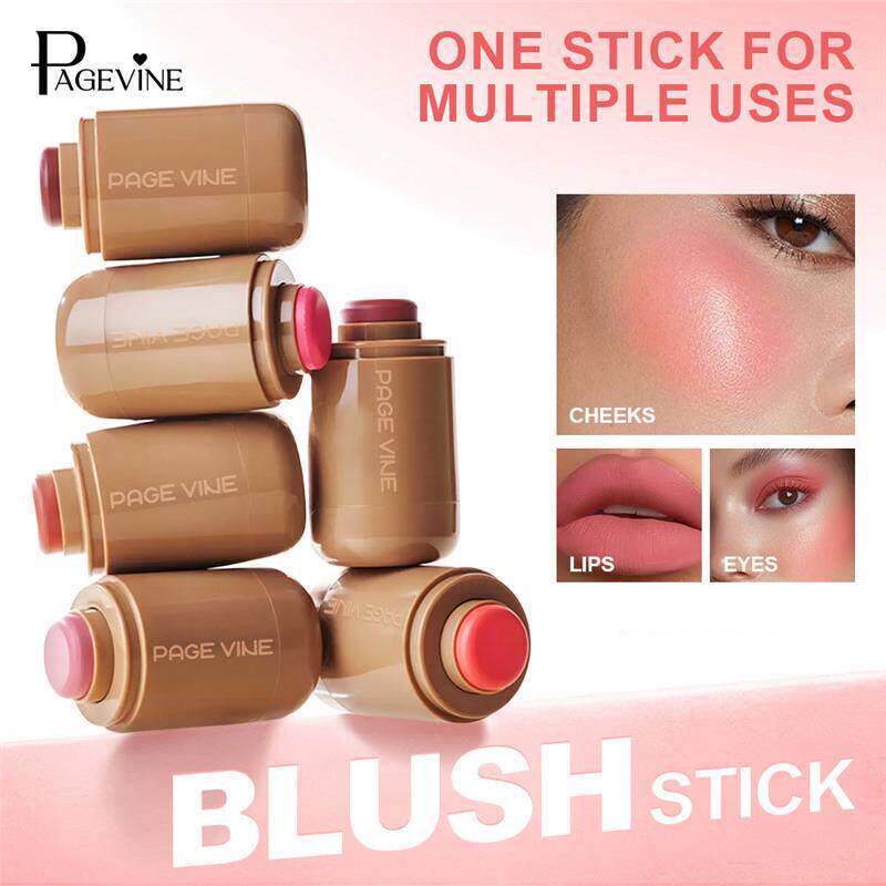 Natural Makeup Blush Balm 自然裸妆腮红膏 提亮修容水光胭脂棒