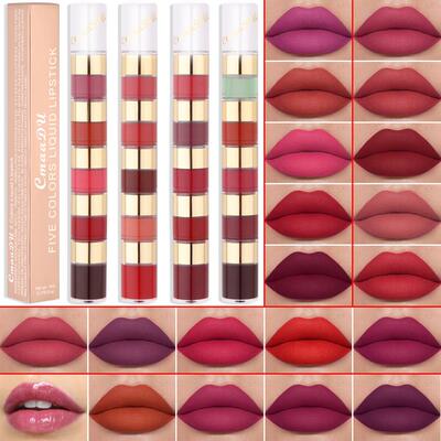 CmaaDu 5-In-1 Matte Lip Gloss 五节组合哑光不易沾杯唇釉