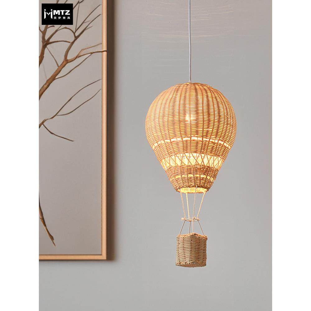 热气球吊灯婚庆装饰简约酒店民别墅餐厅游乐场儿童房床头藤编吊灯,家装灯饰光源,智能吊灯,淘宝优惠券,粉丝福利购,淘宝优惠卷