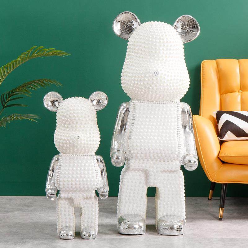 珍珠系列熊落地大摆件客厅服装店店铺摆件存钱罐现代简约落地式,家居饰品,落地摆件,淘宝优惠券,粉丝福利购,淘宝优惠卷