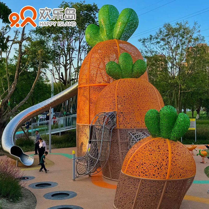 非标不锈钢滑梯定制户外无动力游乐设备厂家大型儿童主题公园设计