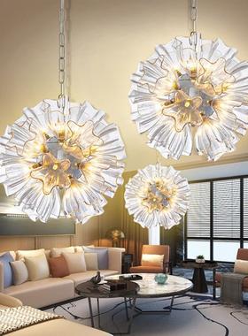 北欧设计师后现代餐厅吊灯创意led灯玻璃圆球艺术蝴蝶灯装饰灯