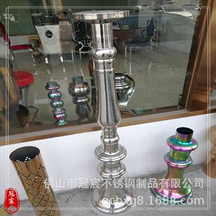 KTV楼梯栏杆用精品不锈钢装饰立柱 彩色不锈钢葫芦管 花瓶柱