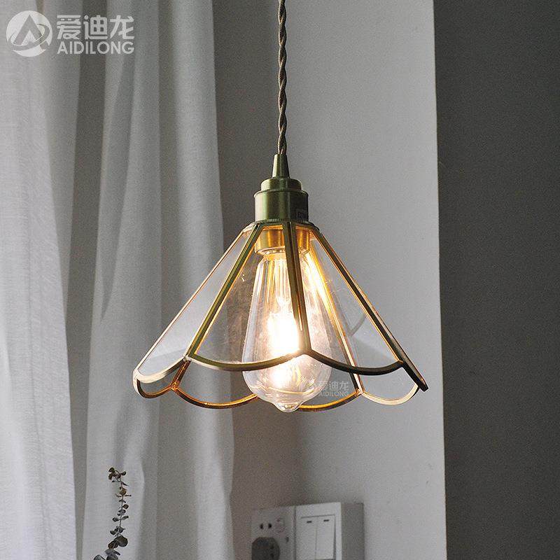 黄铜复古走廊小吊灯玄关阳台门厅过道酒吧台民宿卧室床头灯饰具,家装灯饰光源,智能吊灯,淘宝优惠券,粉丝福利购,淘宝优惠卷