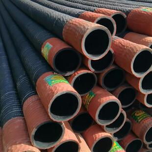 吸沙淘金胶管 钢丝缠绕法兰盘大口径低压胶管 泥浆泥沙胶管抽沙管