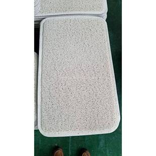 白色丝圈白丝pvc地垫防滑入门垫客厅打印黑色底自定义喷绘