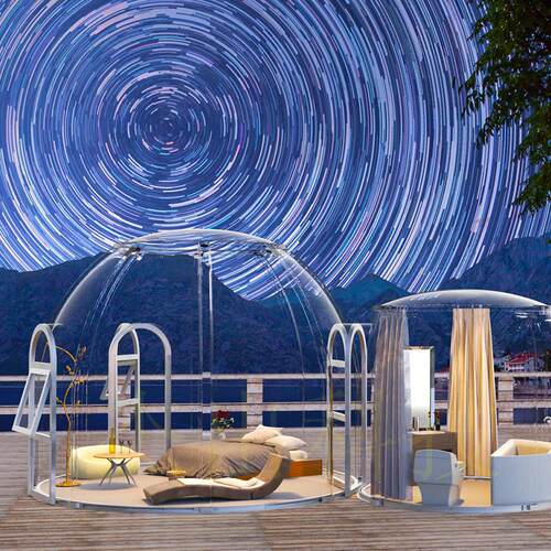 门窗厂家铝合金型材穹顶360°户外旅游民宿酒店星空房户外民宿屋