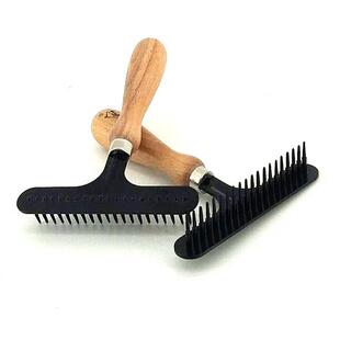 钉耙梳美容师开结去毛宠物毛刷木柄清洁梳狗梳子耙子现货