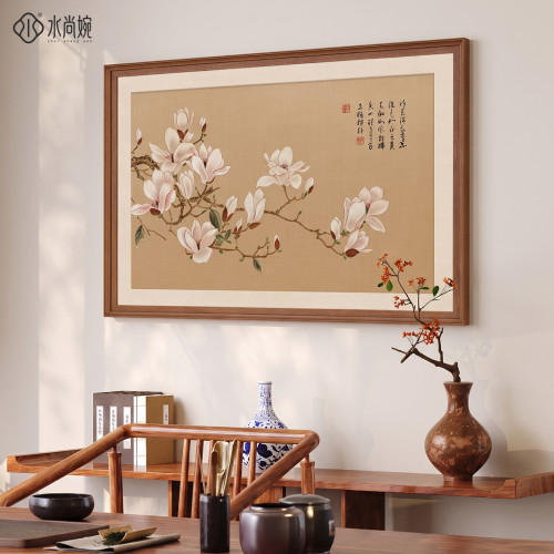 【宋氏美学】花卉茶桌背景墙挂画