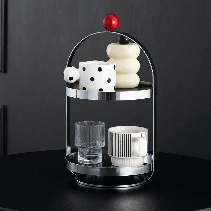 圆形卧室桌上收纳架卫生间台面化妆品铁艺架子水杯咖啡杯置物架,收纳整理,书桌收纳置物架,淘宝优惠券,粉丝福利购,淘宝优惠卷