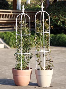 园艺11mm白色花支架植物组装支架植物简易绿植爬藤架厂家直销