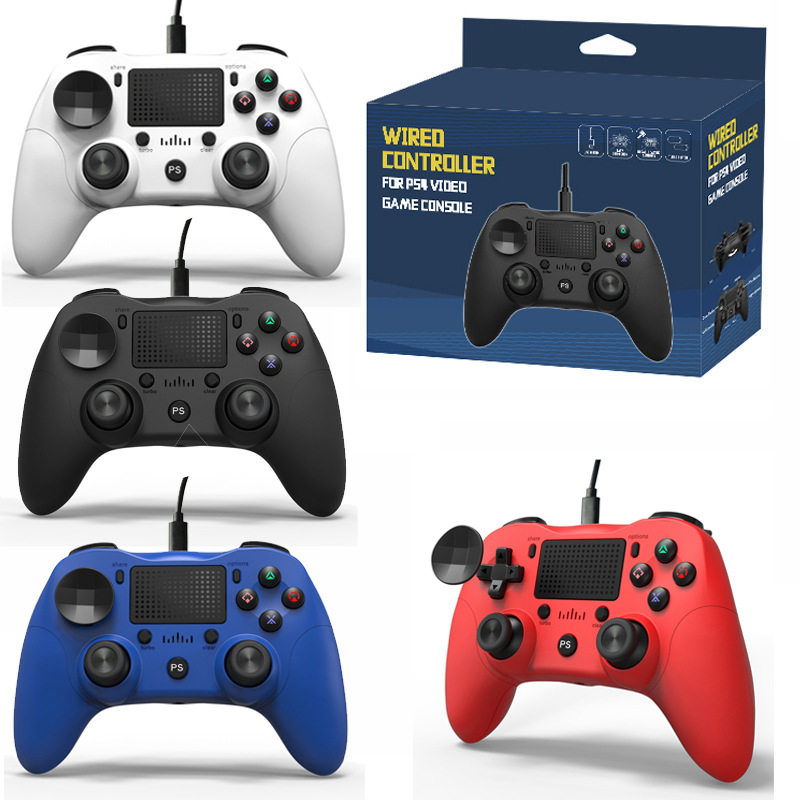 ps4游戏手柄有线兼容ps3电脑pc安卓手机无带双震动p4主机配件图片