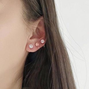 多无耳洞规格便捷耳垂施家华子耳钉耳夹钻夹华子耳骨爆闪星人树脂