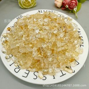 巴西专用新款天然居家办公鱼缸花盆手工装饰摆件黄水晶子弹壳厂家