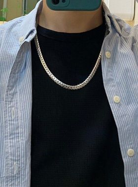 链压花链ins项链钢个性配饰简约