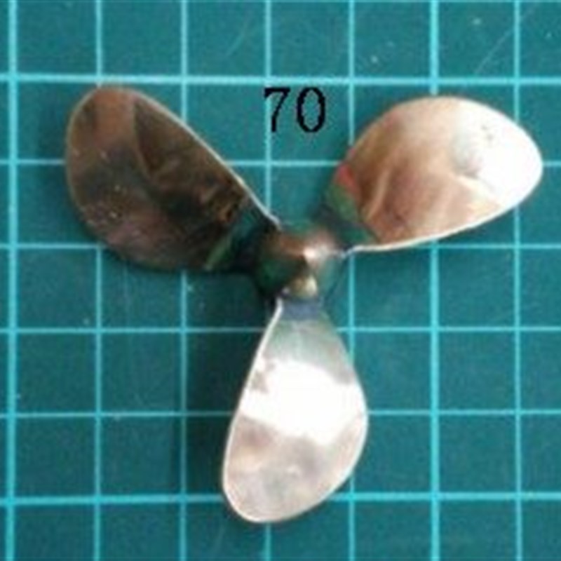 三江模型黄铜螺旋桨仿真船模用桨航海模型民用金属螺旋桨70mm直径