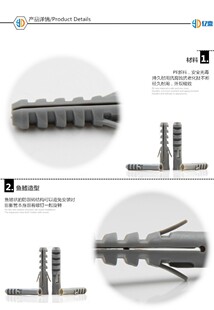 现货塑料膨胀管 尼龙胀管 自攻钉胀管 木螺丝胀管M10M12M14